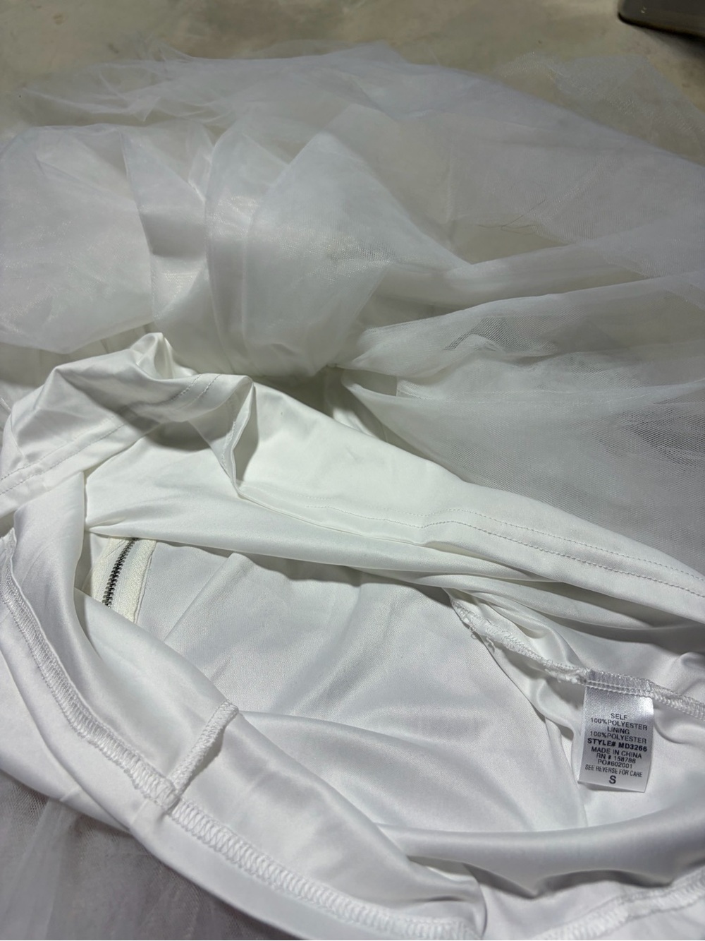 Altar’d state NWT White Tulle Party Dress with Rhinestone Waist small MSRP$90 - Picture 10 of 12